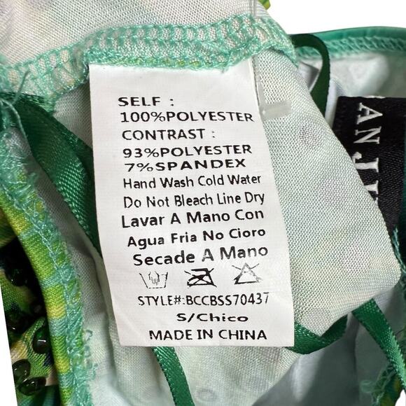 BANJUL GREEN BODY with rhinestones sz US S - Picture 11 of 12